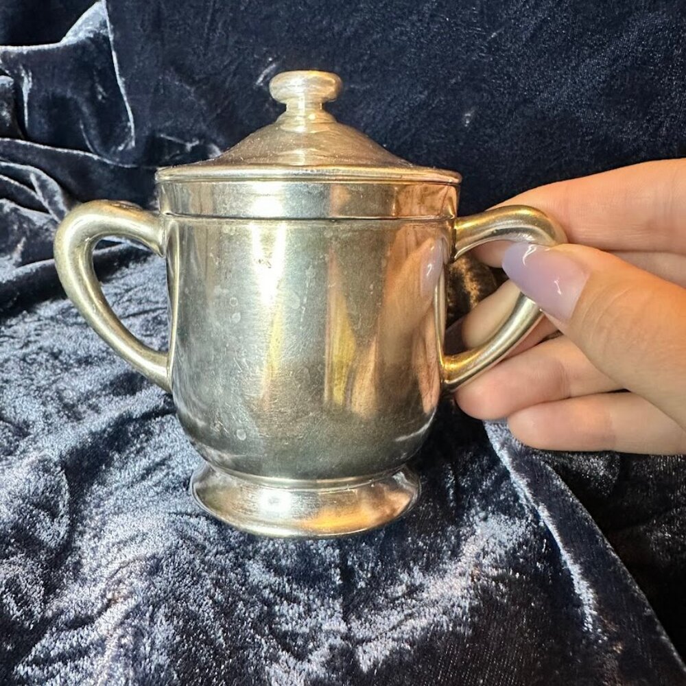 Vintage National Silver Co. Sugar Bowl with Lid EPNS
